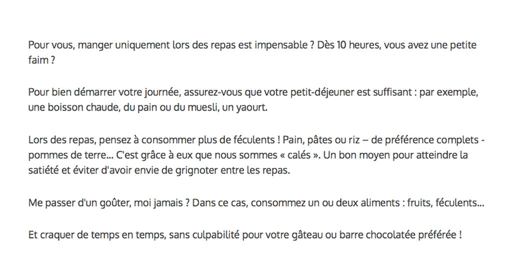 Comment arrêter de grignoter? Source : manger-bouger.fr